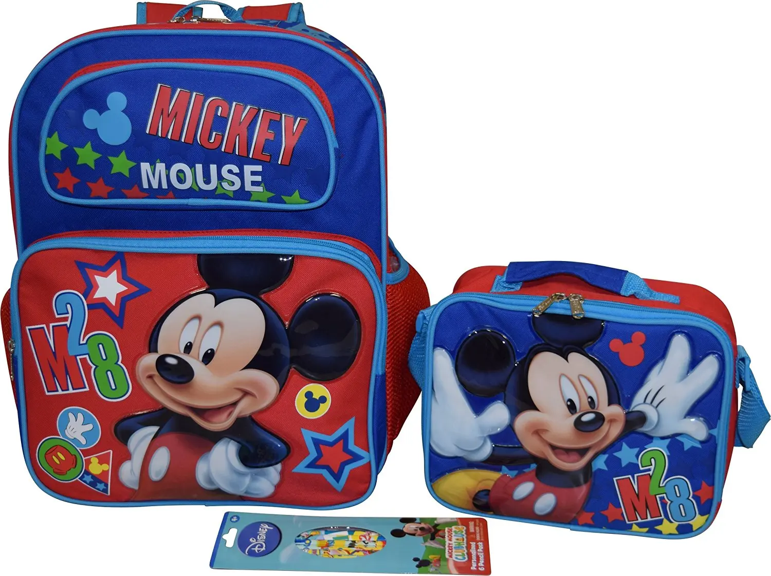 mickey mouse backpack and lunchbox