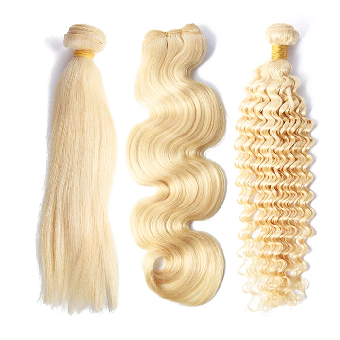 

luxury quality raw brazilian hair extensions 613 virgin hair blonde human hair weft, #613 blonde