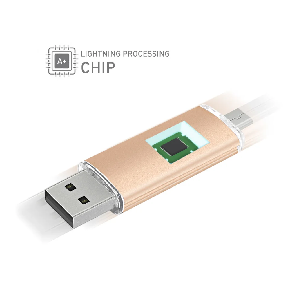 Most Popular OTG USB Flash Drive Enclosures 16gb 32gb USB 2.0 3.0 Good Look Colour Gold - ANKUX.COM