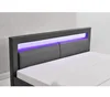 Furniture Bedroom Modern Luxury Italian Wood queen Leather High Back bed with storage drawers