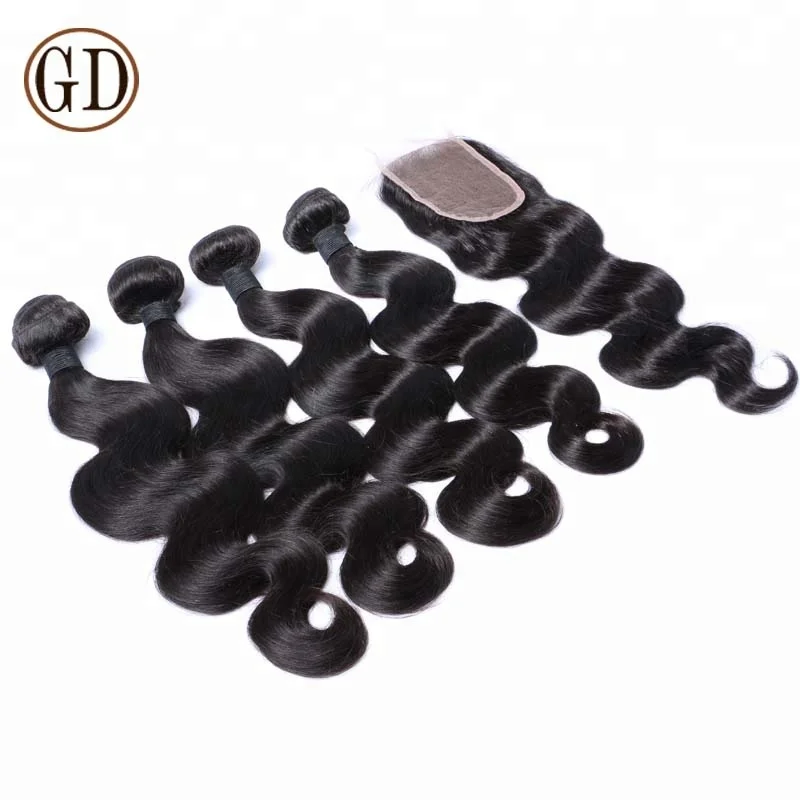 

virgin brazilian remy cheap human closure with hair bundles