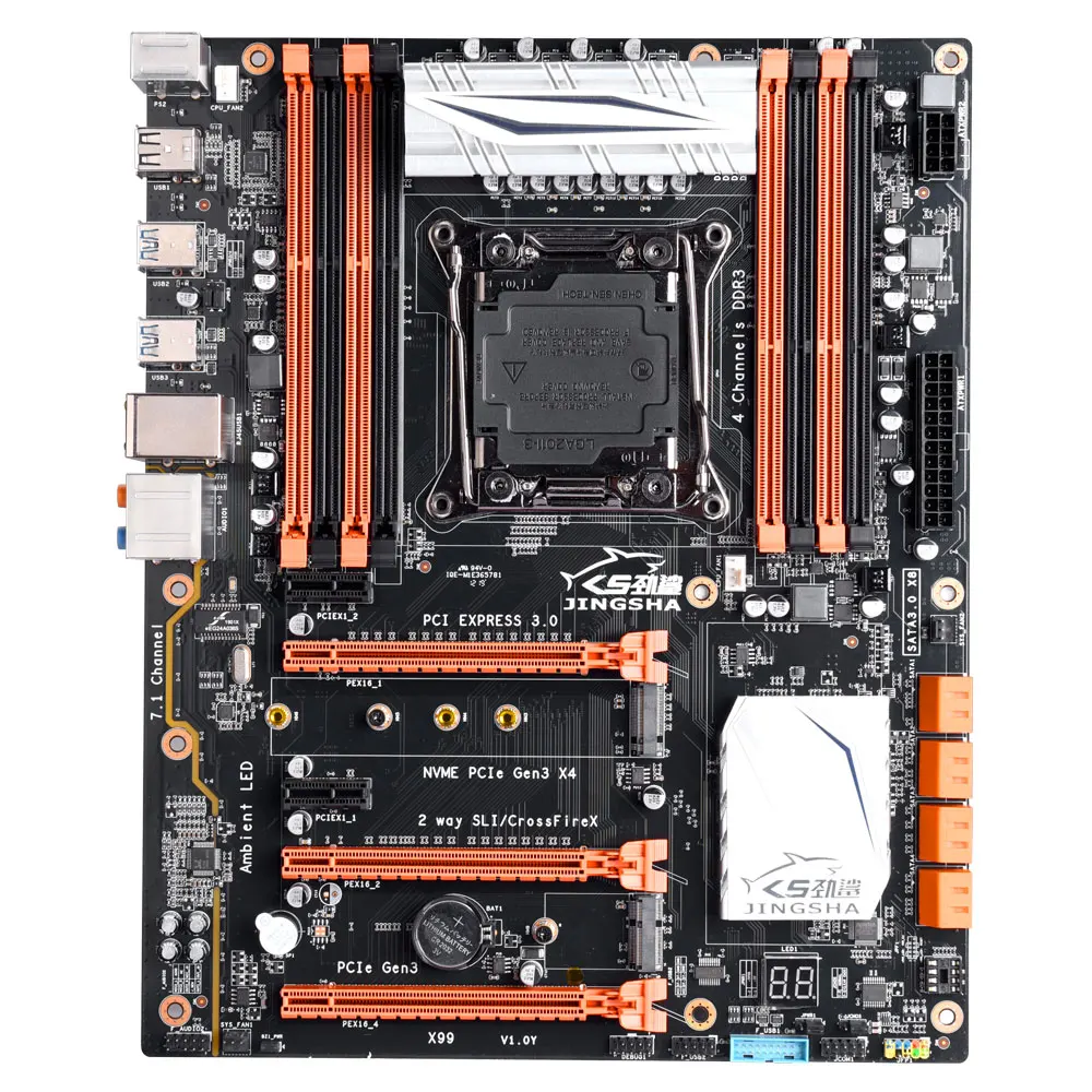 

Intel X99 chipset LGA2011-3 mainboard with quad channel DDR3 up to 256GB high performance gaming motherboard