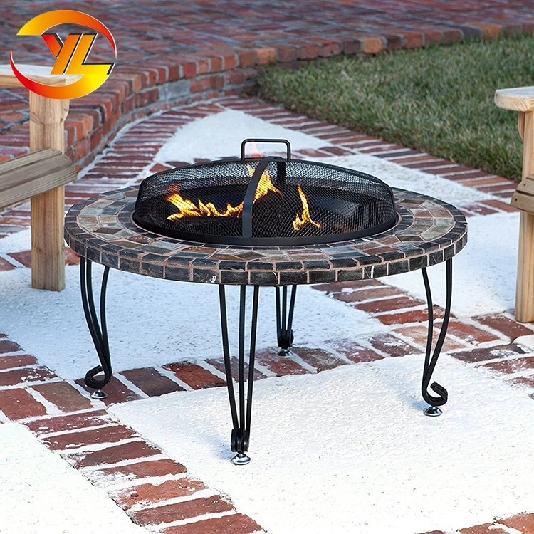 34 Inch Fire Pit With Natural Stone Table Fire Pit Buy Outdoor Fire