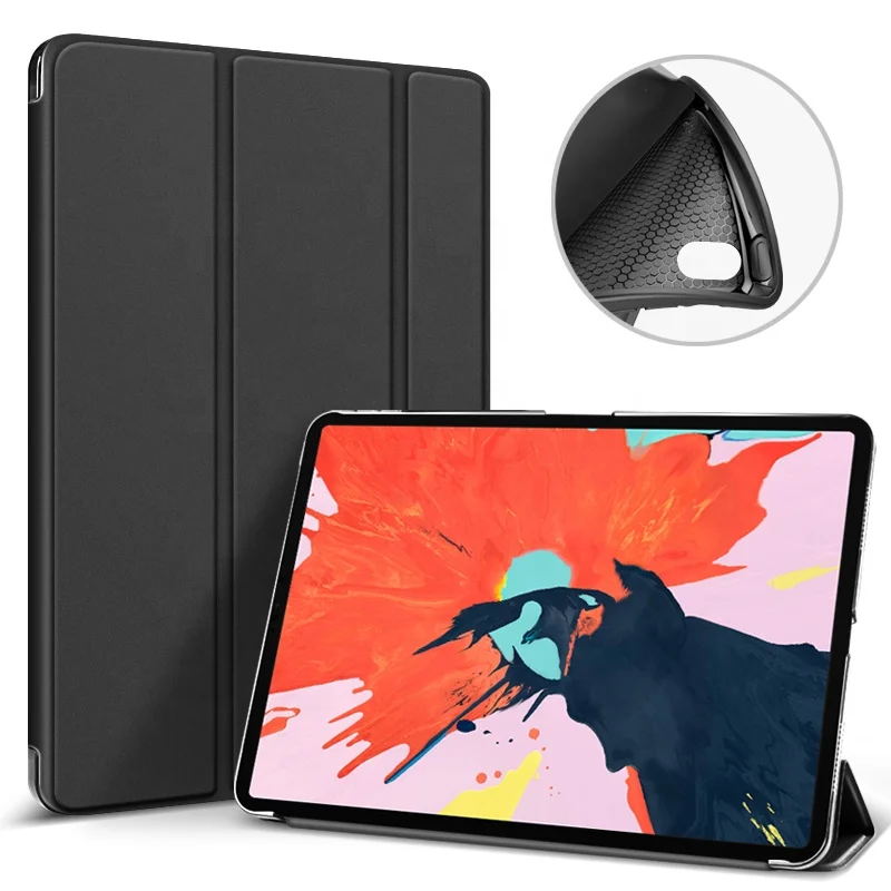 

Ultra Slim Lightweight Smart Trifold Stand Cover for Apple iPad pro 11 Leather Tablet Case