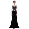Black Prom Dress 2018 Maxi Dress Two Piece Mermaid Evening Dresses Best Dress for Farewell Party
