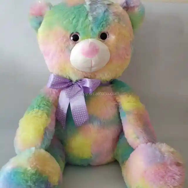 giant rainbow teddy bear