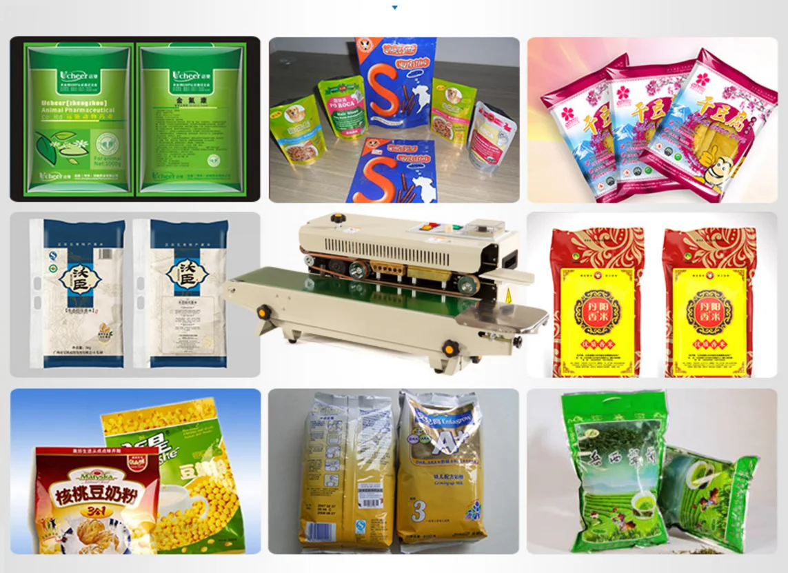 Ice Candy Sealer Plastic Gear Continuous Bag Sachet Sealing Machine