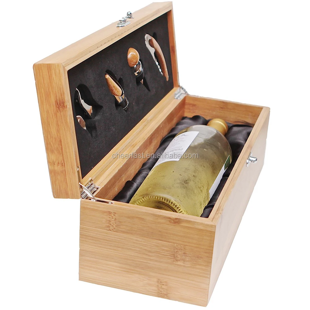
Different size bamboo wood box with wine 4 tools  (60754909794)