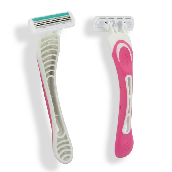 Triple Blade Stainless Steel Blade Disposable Woman Shaving Razor With