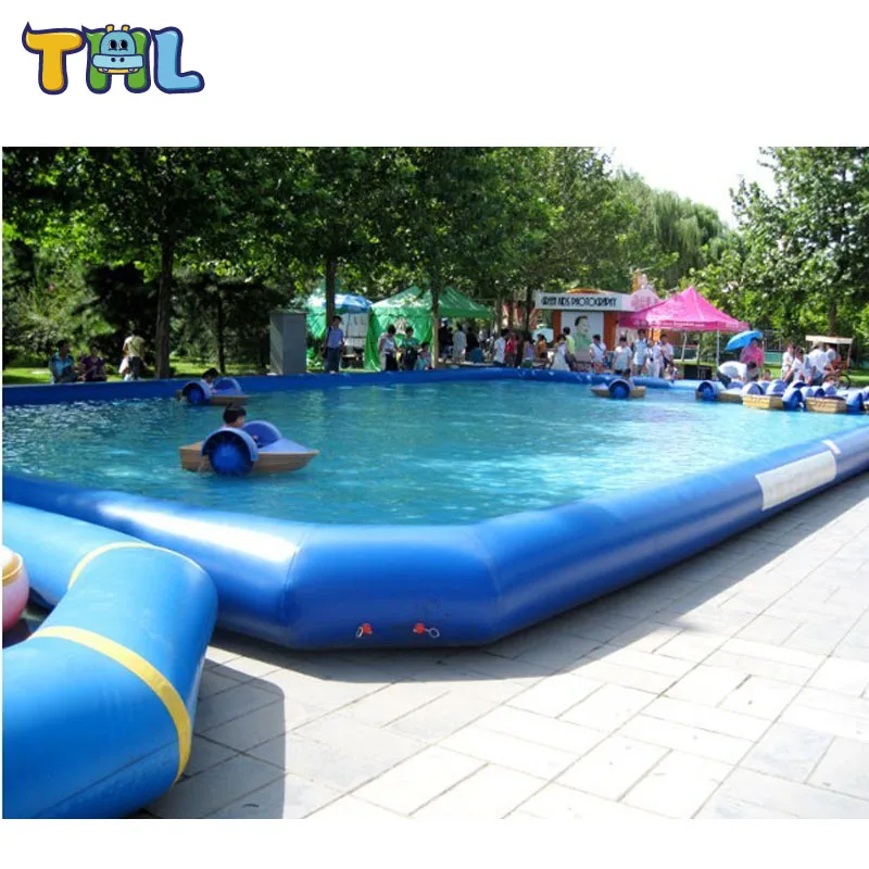 swimming pool with inflatables