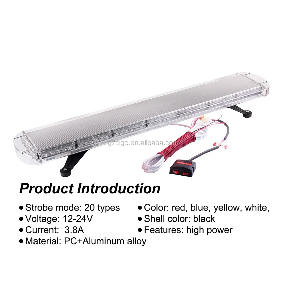 Led750d Color Warning Light Bar 1230v Emergency Led Light Bar 96w Led