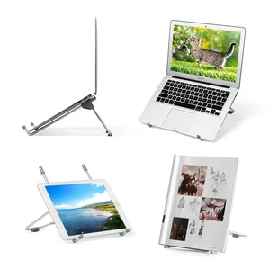 XMXCZKJ Portable Laptop Stand Foldable Tablet Holder Aluminium Universal Notebook Stand for Desk Laptop mobile Phone Tablet