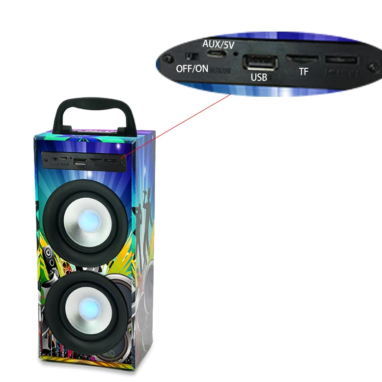OEM and ODM LED Light Wireless Portable Outdoor/Indoor Blue tooth speaker with AUX