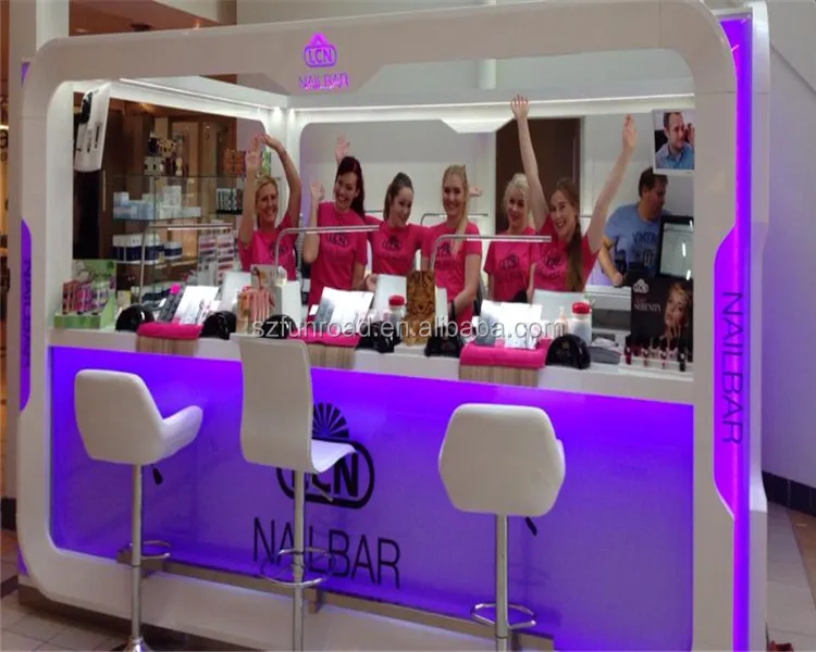 Customized hot sale used nail salon furniture in mall