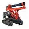 Ground screw pile driver machine for solar energy system