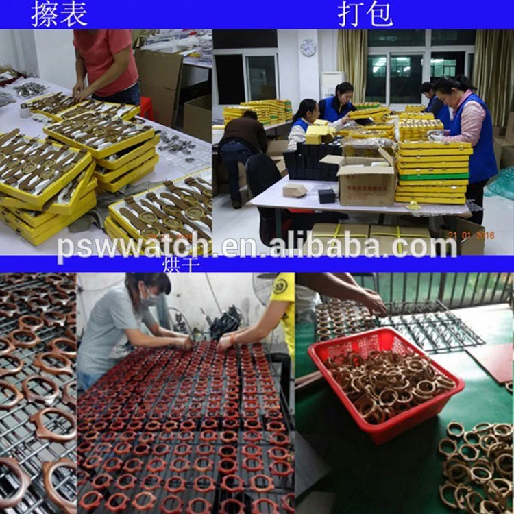 Unique design maple wooden watches brown genuine leather strap watch