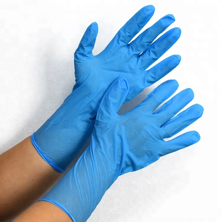 Disposable Working Blue Powder Free Nitrile Gloves