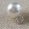 High Quality Simple Round Copper Shank Pearl Button For Sale