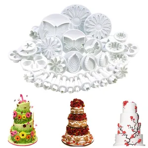 Image of 33pcs Cake Tools Plunger Cutter Fondant Cake Cookie Biscuit Mold Craft DIY Decorating Tools Set