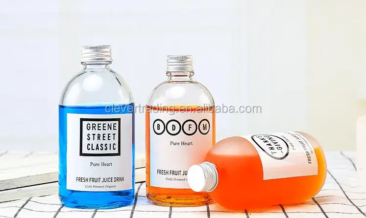 Rectangle 300Ml Drinking Glass Perfume Spray Bottle For Milk And Juice