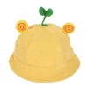 Good quality four seasons cute corduroy bean sprout bucket cap rabbit ears thick warm baby children hat
