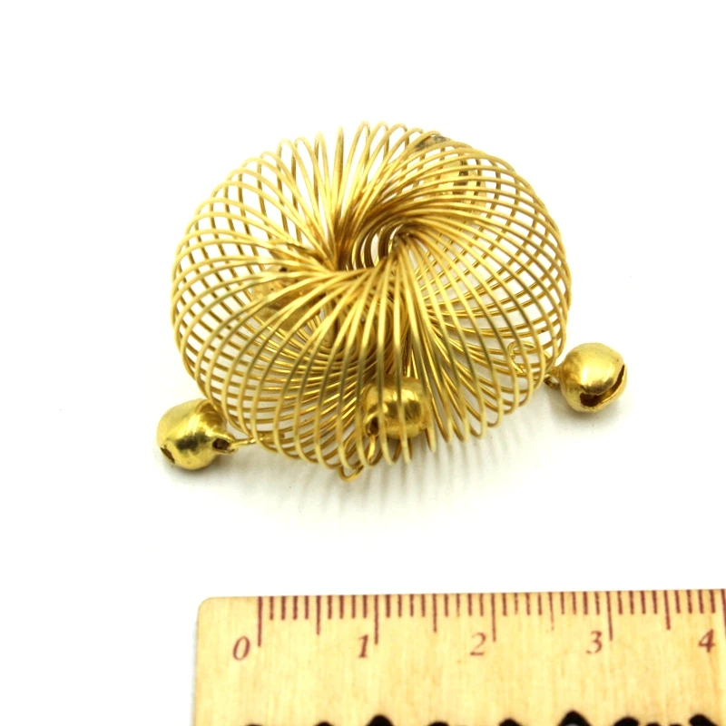 

High Quality Colorful Small Bell Metal Spring Bracelets, As picture
