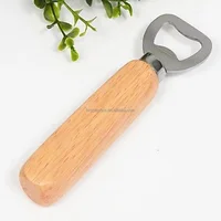 

HXY custom wholesale good quality wood handle beer bottle opener, wooden bottle opener for beer promotion