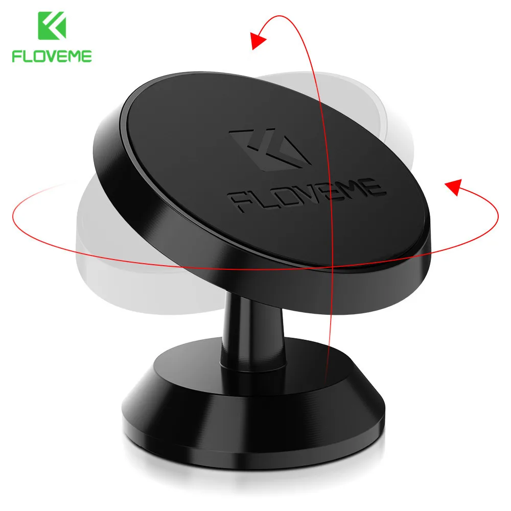 

FLOVEME Magnetic Car Phone Holder Mount 360 Degree Rotation Air Vent Magnet Mini Mobile Phone Stand, Black/golden/sliver