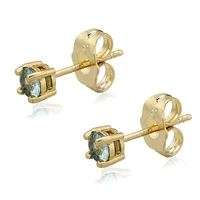 

Earring-112 Xuping 14k gold plated 4mm artificial diamond stud earrings for women
