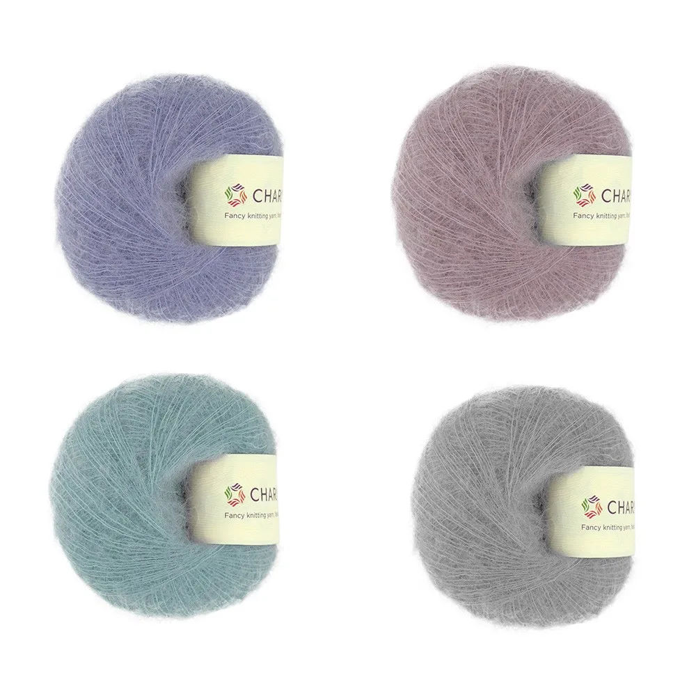 Charmkey New Good Quality Hairy Wool Mohair Blended Yarn For Hand ...