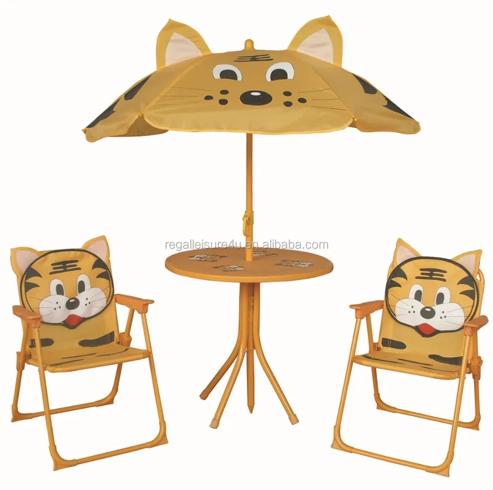 4 Pieces Metal Kids Garden Table And Chair Set Buy Kids Chair And