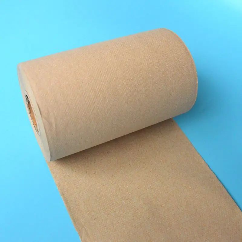 100 Recycled Material Unbleached Brown Kraft Hand Paper Towel Roll