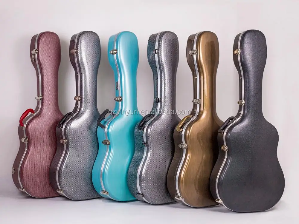 ABS en plastique coloré acoustique guitare cas