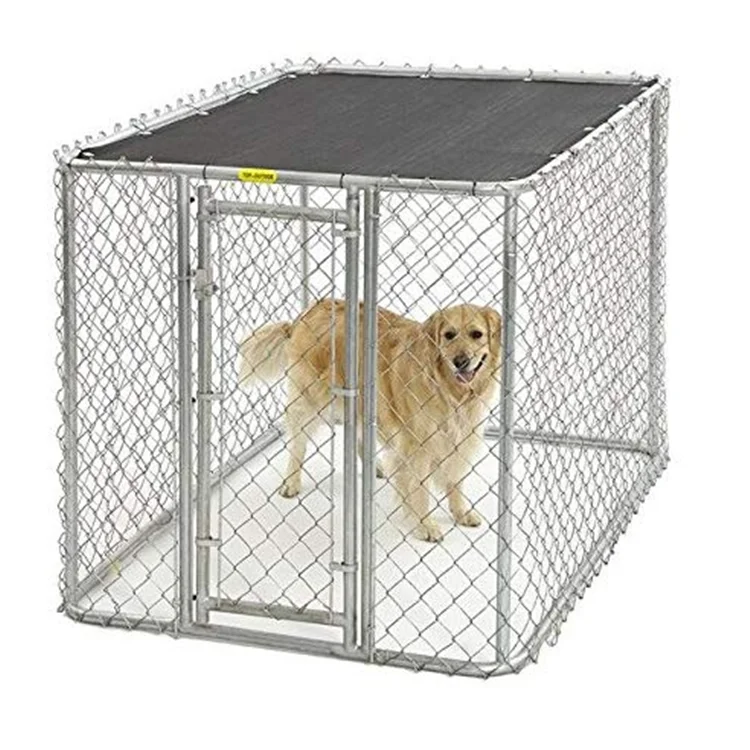 

A.S.O Large Pet Chain Link Fence House Kennel Cage Backyard Playpen