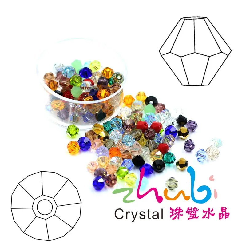 

Czech Bicone Glass Beads For Jewelry Making  Crystal Loose Beads For Bracelet Necklace Needlework DIY Accessories 720Pcs/bag, More than 50 colours