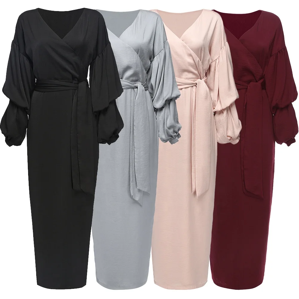 

2019 new arrivalcheap dubai embroidery abaya, Wine red;black;beige;gray