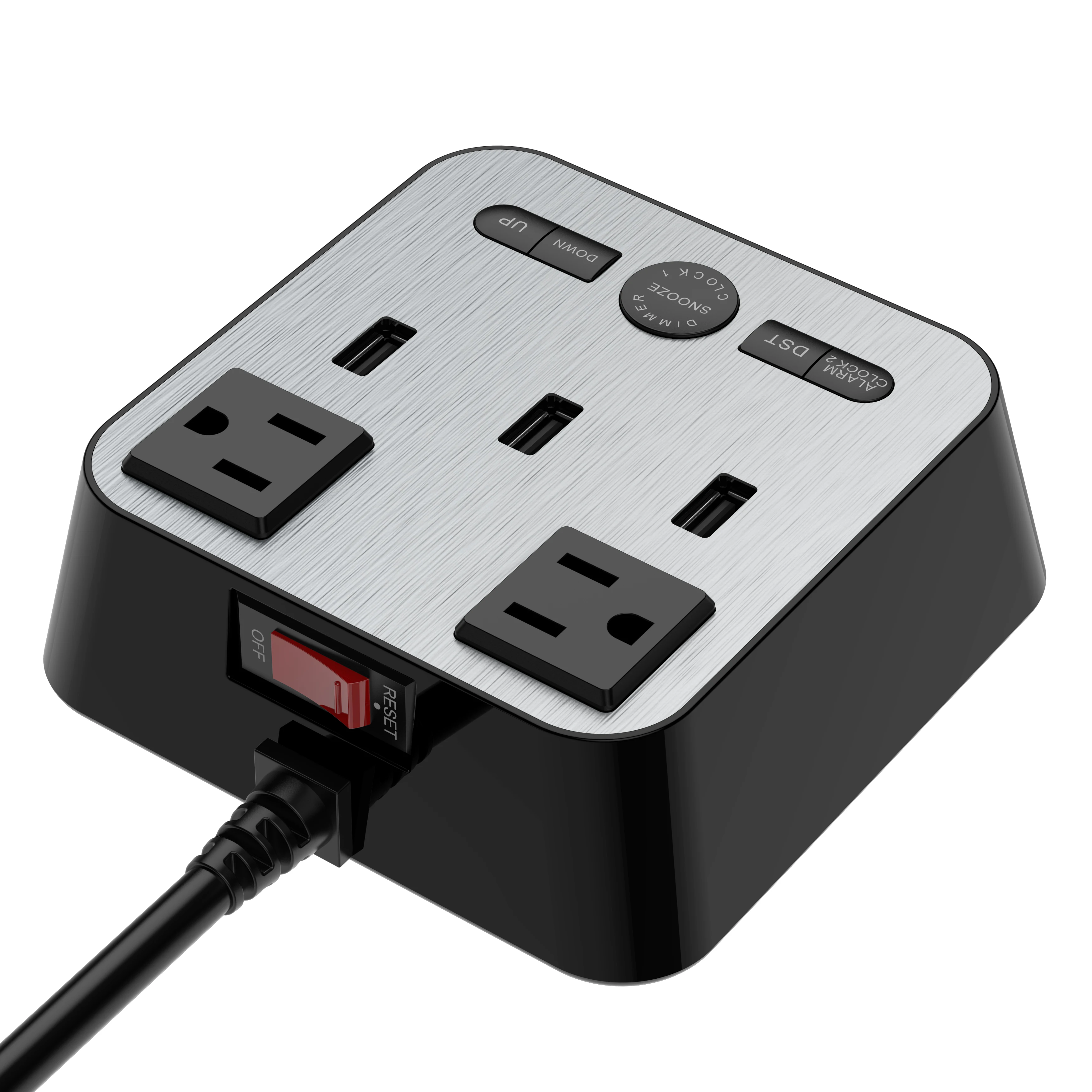 
DS6 new snooze USB ports alarm clock digital 
