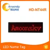 red led name tag red led name badge 11*44 dots scrolling screen business card tag display advertising rechargeable programmed