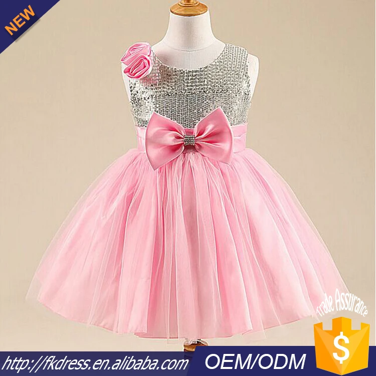 

Pink sleeveless flower girl dresses for india wholesale market, Pink /red/neon pink
