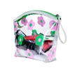 BSCI SGS Audit Flower Pattern Fashion Lady PVC Makeup bag Cosmetic Bag with zipper Clear Cute Transparent PVC Makeup bag pouch