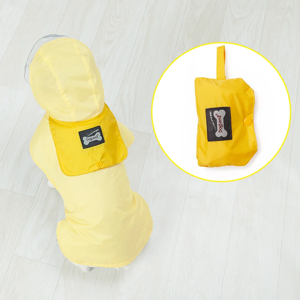 

Promotional Waterproof Pet Raining Jacket Portable Large Dog Raincoat, Blue, yellow