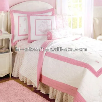 Applique Pink Dancing Shoes Wholesale Comforter Sets Bedding