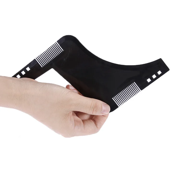 

High Quality Beard Shaping Styling Template PLUS Beard Comb All-In-One Tool ABS Comb for Hair Beard Trim Template, Wood