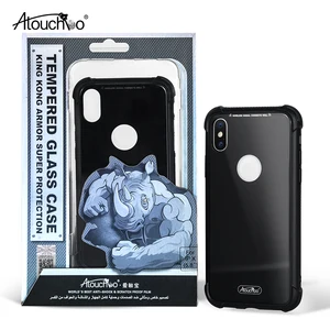 ATOUCHBO Tempered Glass Back Cover iPhone Max XR 8 7 6S Plus