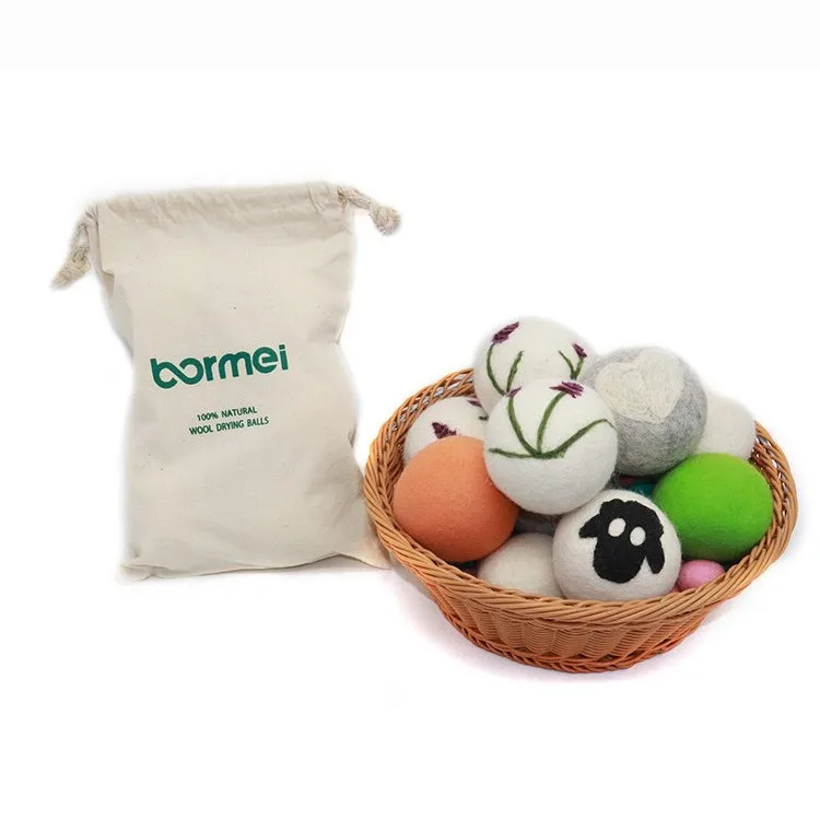 

New design laundry product Eco-friendly wool felt dryer ball, Customized color