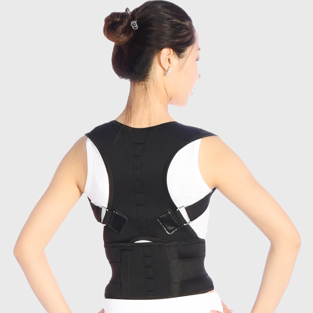 

High Quality Neoprene 12 Magnets orthopedic Back Support Belt Shoulder Posture Corrector, Black