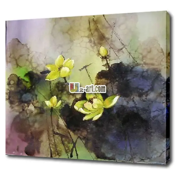 Lotus Flower Abstract Art Handmade Oil Painting Lotus Flower Abstract Art Handmade Oil Painting
