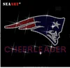 Simple A Blue Red Flag Patriots Iron On Rhinestone Transfer Motif