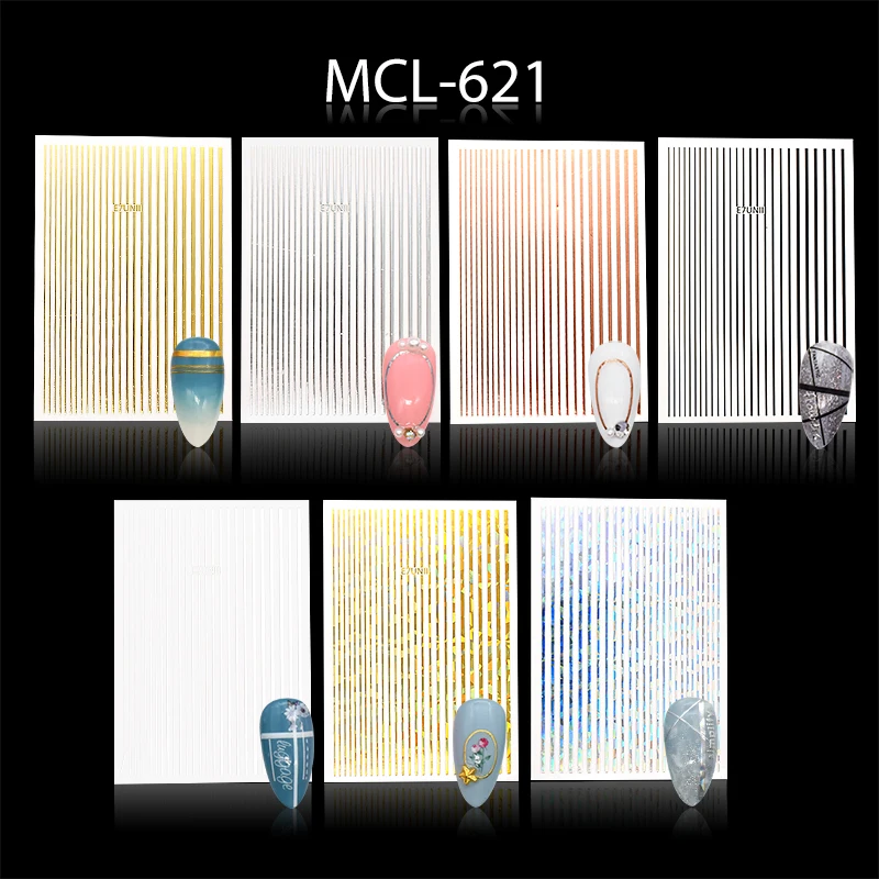 

2018 hot sell DIY bar code new designed Nail Sticker for nail art decoration nail art decals, Colored