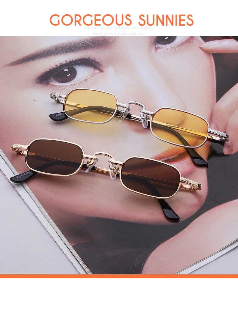 gafas de sol rectangulares pequeñas para hombre y mujer lentes de sol cuadradas de diseñador de Vi 